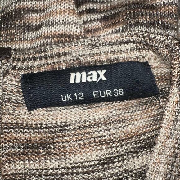 MAX Metallic Striped Knit Sweater - women’s Size 8 - Picture 7 of 8